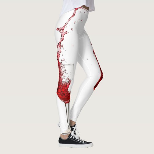 赤ワインをはねかけるワイングラス レギンス (右)