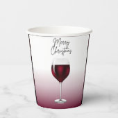 赤ワインをテーマにしたクリスマス 紙コップ (裏面)