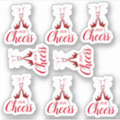 赤ワインを散らす8ワイングラス シール (正面)