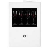 赤ワインを黒に塗ったワイングラス (裏面)