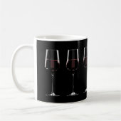 赤ワインを黒に塗ったワイングラス コーヒーマグカップ (左)