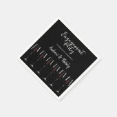 赤ワインを黒に塗ったワイングラス スタンダードカクテルナプキン (角)