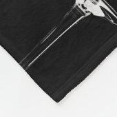 赤ワインを黒に塗ったワイングラス フリースブランケット (角)