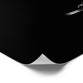 赤ワインを黒に塗ったワイングラス ポスター (角)