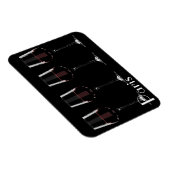 赤ワインを黒に塗ったワイングラス マグネット (右側)