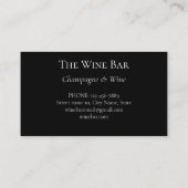 赤ワインを黒に塗ったワイングラス 名刺 (裏面)