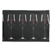 赤ワインを黒に塗ったワイングラス 枕カバー (裏面)