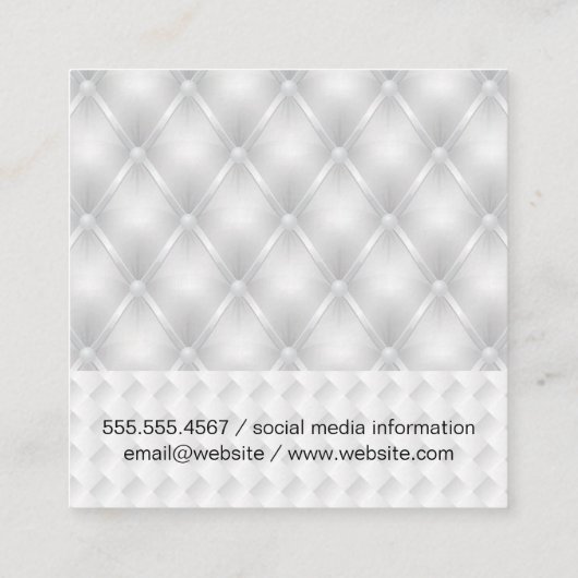 赤ワイングラスのアイコン |ホワイトウィーブアップホルスター スクエア名刺 (裏面)