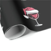 赤ワイングラスのクリスマスおもしろいクリスマス ラッピングペーパー (ロールコーナー)