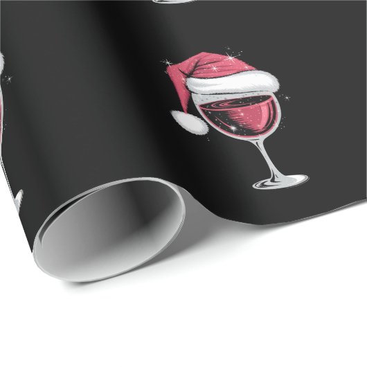 赤ワイングラスのクリスマスおもしろいクリスマス ラッピングペーパー (ロールコーナー)