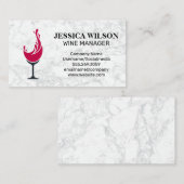 赤ワイングラスのスプラッシュ 名刺 (正面/裏面)