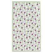 赤ワイングラスのパタ図解入りの、写真付きのーン スモールペーパーバッグ (裏面)