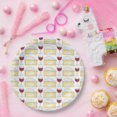 赤ワイングラスのブリーチーズカクテルパーティープレート ペーパープレート (パーティー)