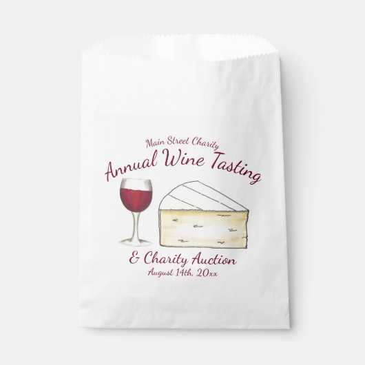 赤ワイングラスのブリーチーズテイスティングチャリティーイベント フェイバーバッグ (正面)