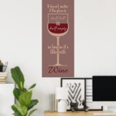 赤ワイングラスのポスター ポスター (ホームオフィス)