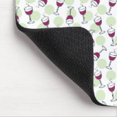 赤ワイングラスの泡 マウスパッド (コーナー)