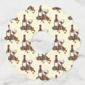 赤ワイングラスボトルぶどうワイン試飲ワイナリー ワイングラスタグ (正面)