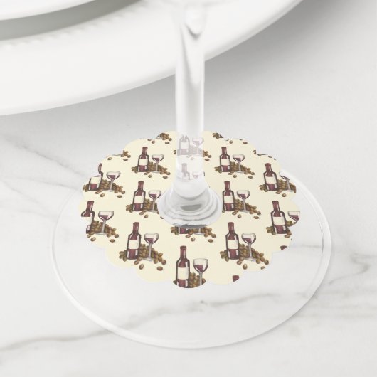 赤ワイングラスボトルぶどうワイン試飲ワイナリー ワイングラスタグ (クローズアップ)