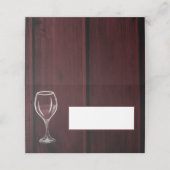 赤ワイングラス半空フルことわざ水色 プレイスカード (外部開封)