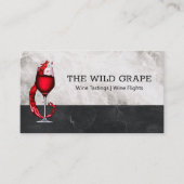 赤ワイングラス注ぐスプラッシュ 名刺 (正面)