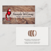 赤ワイングラス注ぐスプラッシュ 名刺 (正面/裏面)