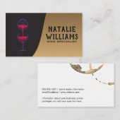 赤ワイングラス注 名刺 (正面/裏面)