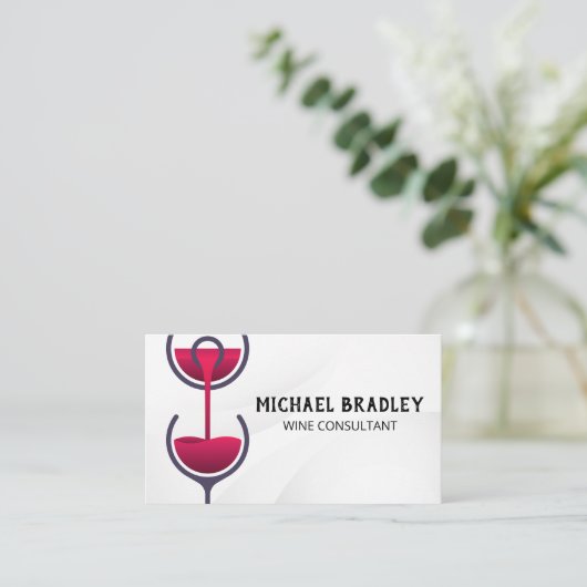赤ワイングラス注 名刺 (スタンド正面)