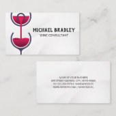 赤ワイングラス注 名刺 (正面/裏面)