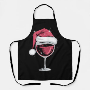 赤ワイングラス クリスマス おもしろ クリスマス サンタクロース エプロン