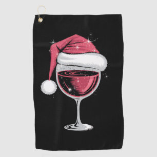 赤ワイングラス クリスマス おもしろ クリスマス 冬 ゴルフタオル