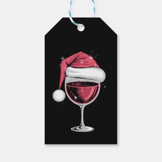 赤ワイングラス クリスマス おもしろ クリスマス Xmas ギフトタグ (裏面)