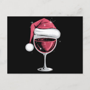 赤ワイングラス クリスマス おもしろ クリスマス Xmas ポストカード