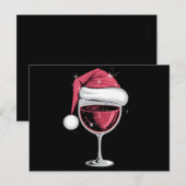赤ワイングラス クリスマス おもしろ クリスマス Xmas ポストカード (正面/裏面)
