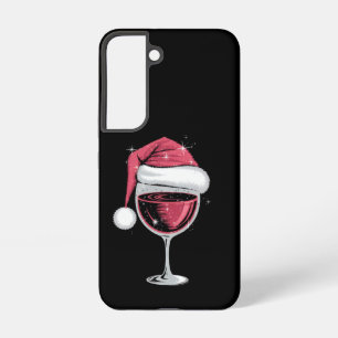 赤ワイングラス クリスマス 楽しい クリスマス  SAMSUNG GALAXY S22ケース
