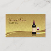 赤ワイングラス – ディーラー小売業者代理店代理店 名刺 (正面)