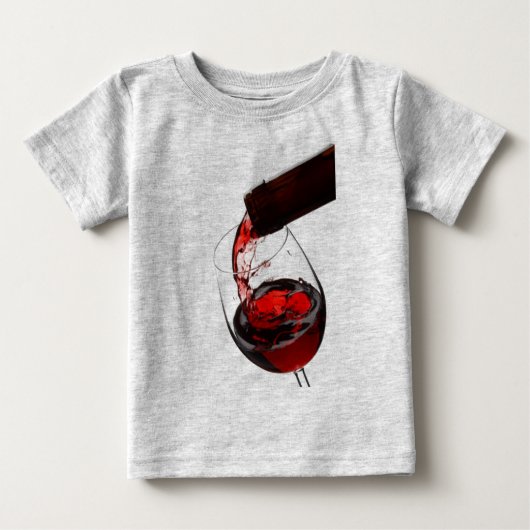 赤ワイングラス ベビーTシャツ (正面)