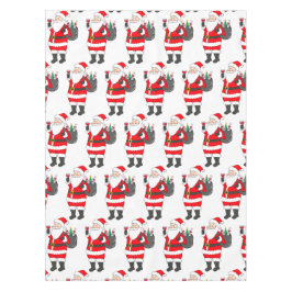 赤ワイングラス&ワインサッククリスマス付きサンタ テーブルクロス