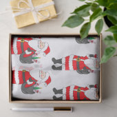 赤ワイングラス&ワインサッククリスマス付きサンタ 薄葉紙 (ギフト)