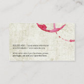 赤ワイングラス | ヴィンテージワイン染色 名刺 (裏面)