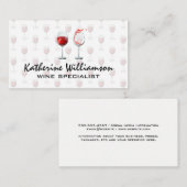 赤ワイングラス 名刺 (正面/裏面)