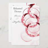 赤ワイングラス 招待状 (正面/裏面)