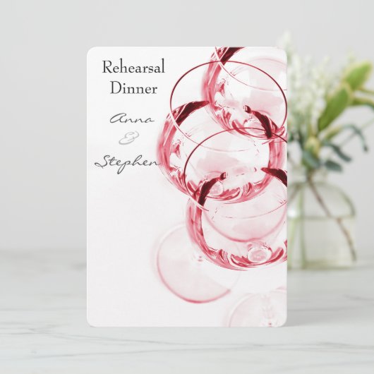 赤ワイングラス 招待状 (スタンド正面)