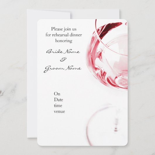 赤ワイングラス 招待状 (裏面)