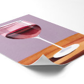 赤ワイングラス | 水彩画 ポスター (角)