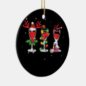 赤ワインサンタ・ハット・クリスマスの3杯 セラミックオーナメント (右)