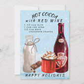 赤ワインチョコレートを使ったホットココアのレシピ ポストカード シーズンカード (正面)
