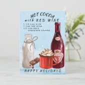 赤ワインチョコレートを使ったホットココアのレシピ ポストカード シーズンカード (スタンド正面)