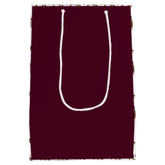 赤ワインテイスティンググラスボトルブドウのチャリティーイベント ミディアムペーパーバッグ (裏面)