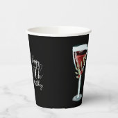 赤ワインバラ水の色60th誕生日パーティー 紙コップ (左)