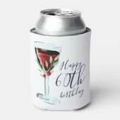 赤ワインバラ水の色60th誕生日パーティー 缶クーラー (缶正面)